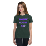 Forever Emily's Freakin Stinkin Cute Youth Short Sleeve T-Shirt, Dark Colors